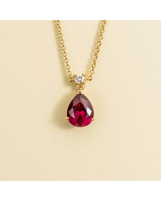 Juvetti Red Ori Medium Pendant Necklace