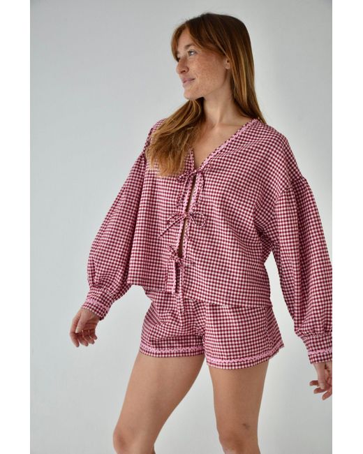 Mind Traveler Red Short Marta Vichy Burgundy