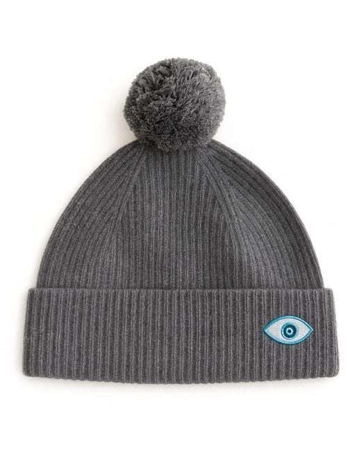BEIRA Gray Wool & Cashmere Bobble Hat – Heather
