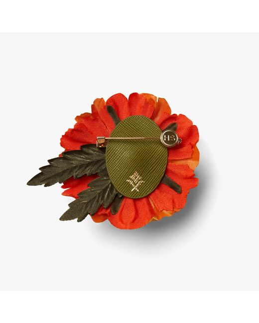Helena Simon Red The Marigold Floral Brooch