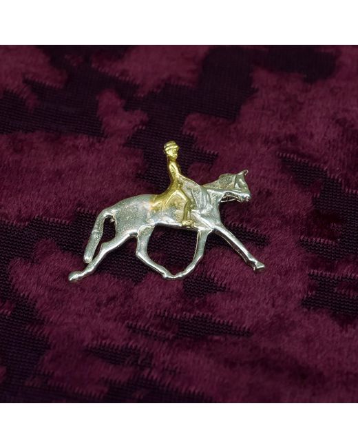 Simon Kemp Jewellers Metallic Dressage Brooch Eighteen Carat On Solid Sterling