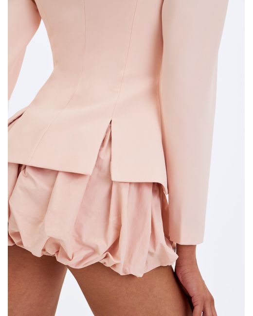 Miss Circle New York Pink Savina Tulip Taffeta Bubble Shorts