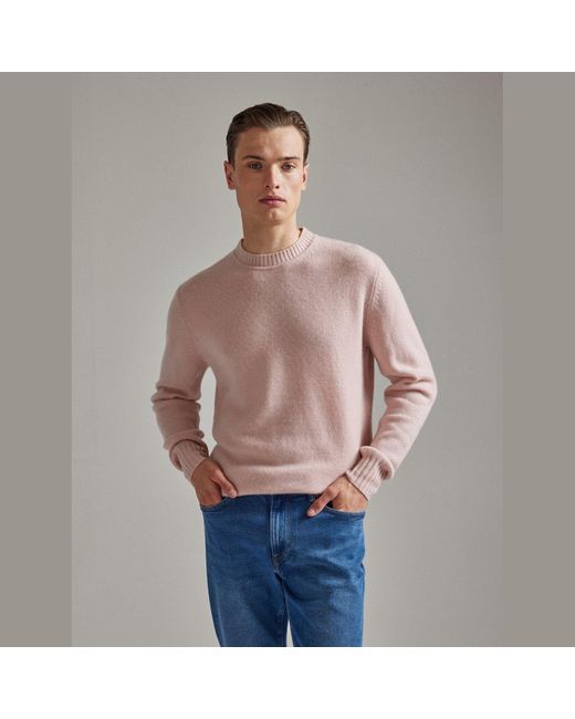 Salts Cashmere Pink Lofty Knit Crew Neck Sweater