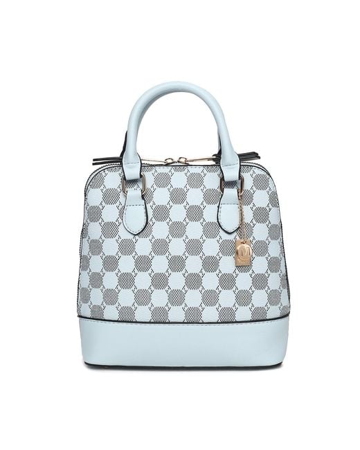 Mkf Collection - J'omor Blue Marjorie Circular Print Satchel Bag
