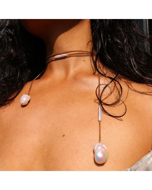 Marquise Swim White Necklace