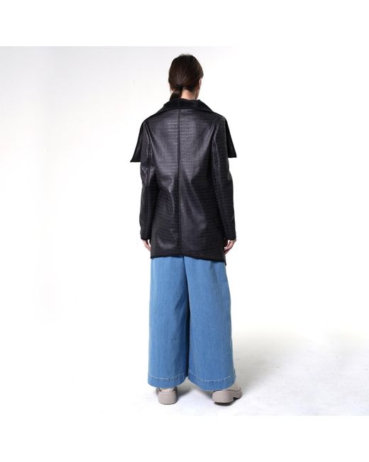 Metamorph Black Embossed Suede Blazer