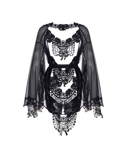 Belle -et-BonBon Black Limited Edition Sparkling Crystal Bisoux Kimono