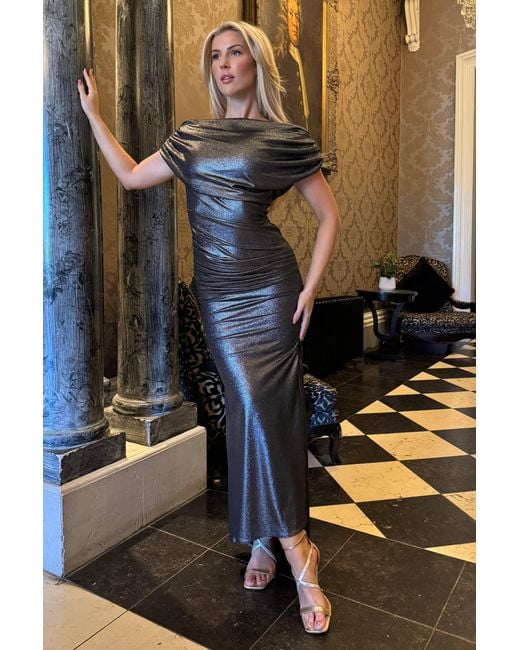 Atom Label Gray Platinum Gown