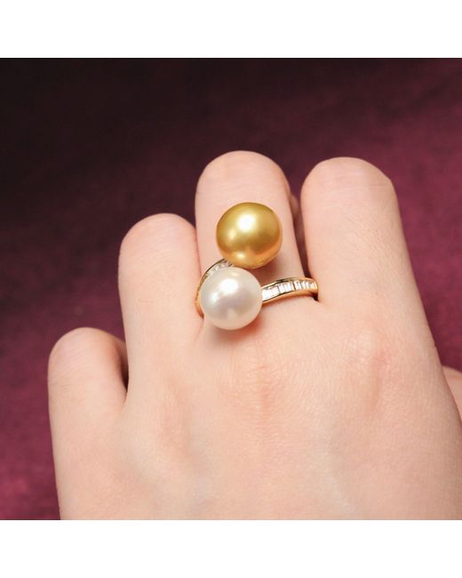 Ninemoo Metallic Still Life Pearl Ring
