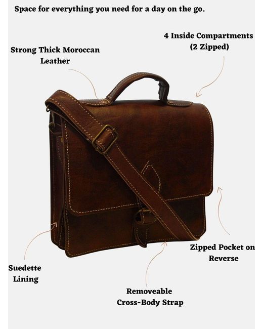 Berber Leather Brown The Casablanca Mini Satchel