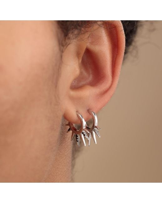 Scream Pretty Metallic Sun Spike Hoop Earrings