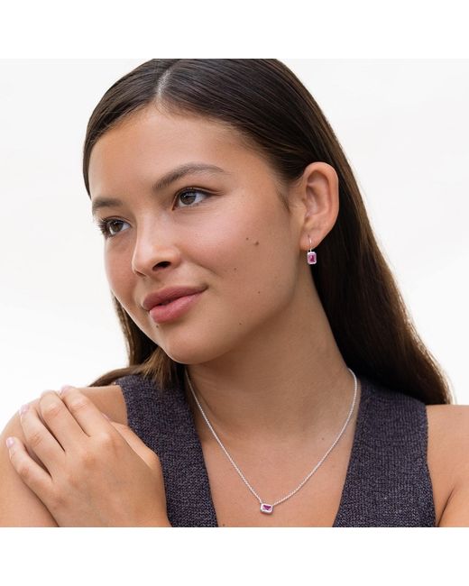 Dower & Hall Metallic Octagon Quartz Earrings