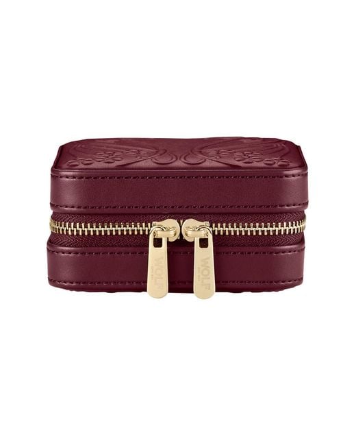 Wolf Red Liberty Small Travel Jewellery Zip Case