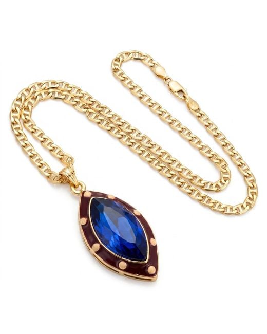 By Virgo Blue Gemma Notte Necklace