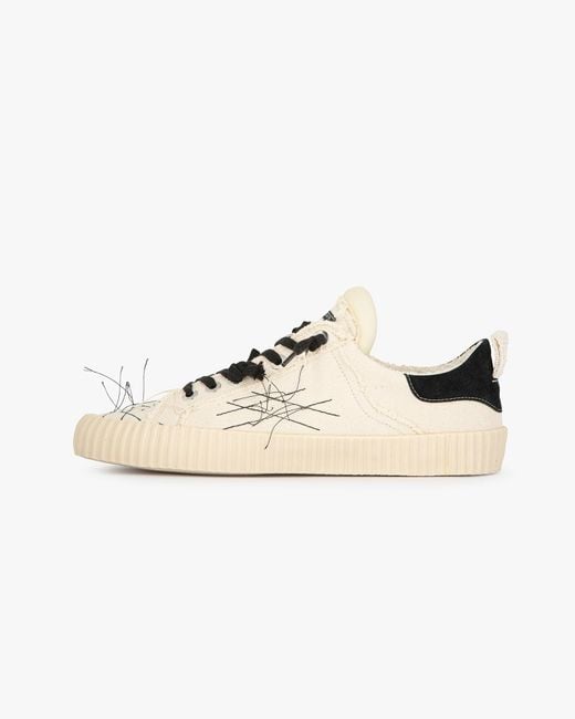 Springa | Unique Vulcanized Sneakers Italian Handmade White Neutrals Wavy Olona Naba Sneakers for men