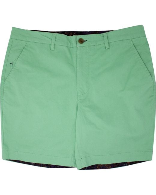 Lords of Harlech Green John Flat Front Short for men