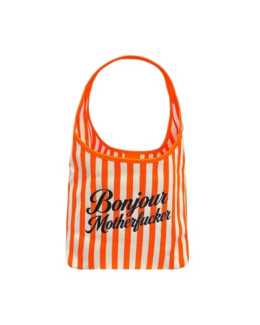 Lilly Loves Orange Bonjour Motherfuckers Tote Bag