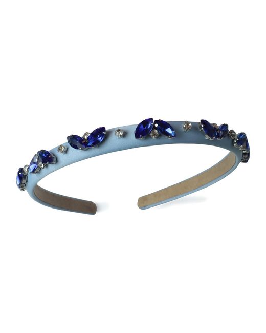 2KStyle Blue Virginia Crystal Hand-Embellished Satin Headband