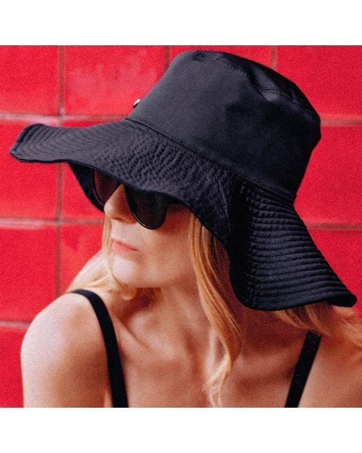 Victoria Slavinskaia Black Wide-Brim Hat