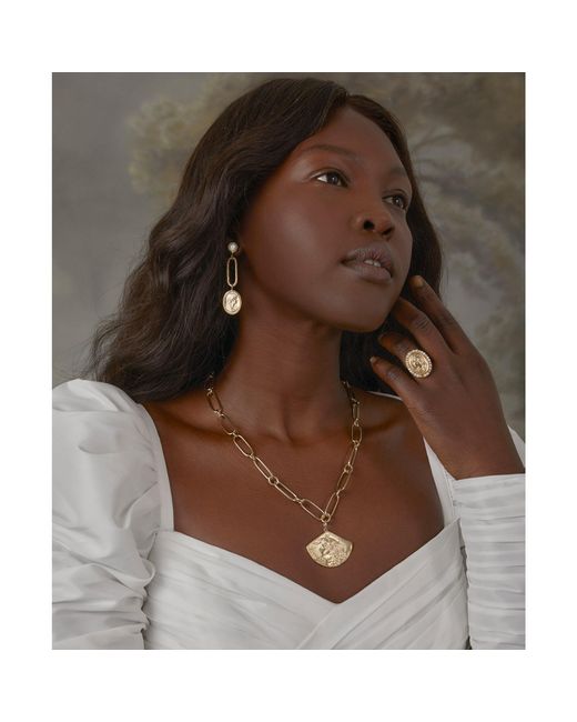 Vintouch Italy Metallic Beatrice Gold-plated Drop Earrings