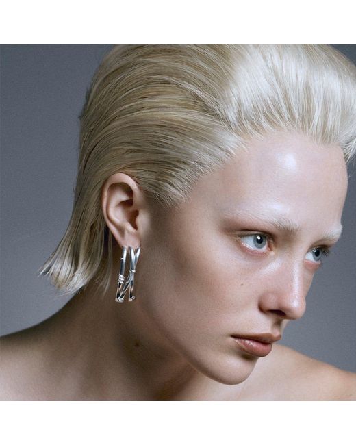 Stefan Tiron White Nyxara Silva Earing