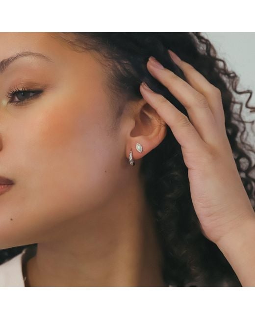 Luna Charles Metallic Esti Star Hoop Earrings