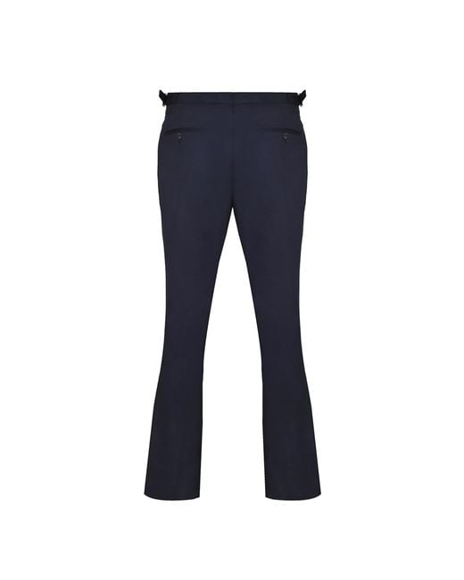 DAVID WEJ Blue Ashford Relaxed Trouser With Side Adjusters for men
