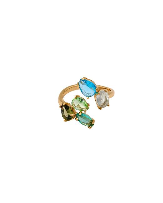 Uchi and Soto Blue Hanabi Mixed Stones Ring
