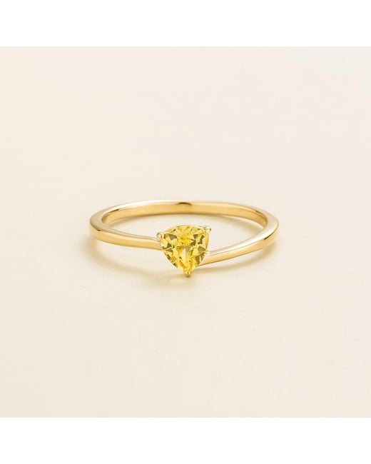 Juvetti Yellow Trillion Ring