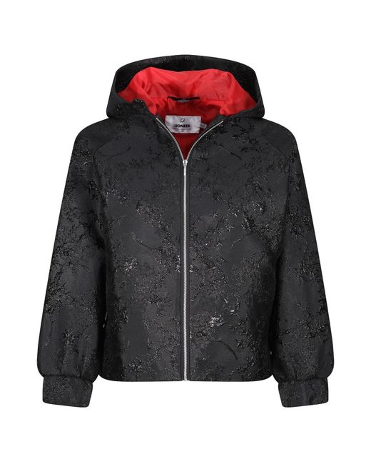 Lioness by Tf Black The Embossed Flowery Hoodie Jacket