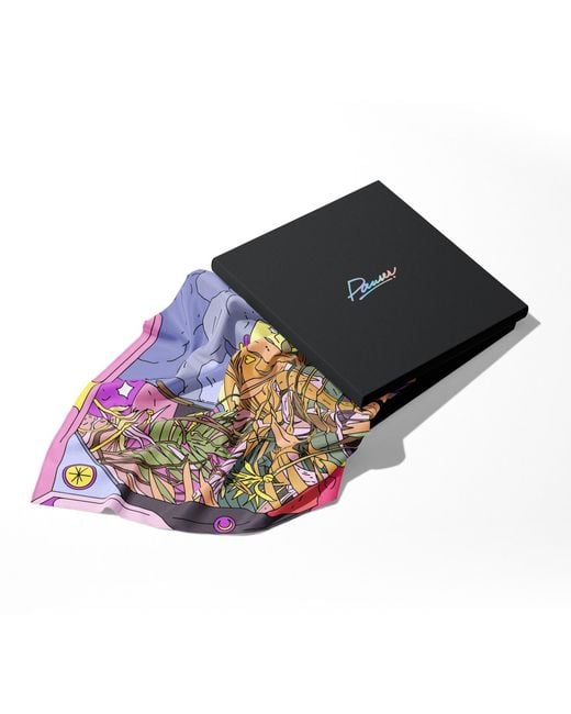 Pauser Purple Silk Scarf