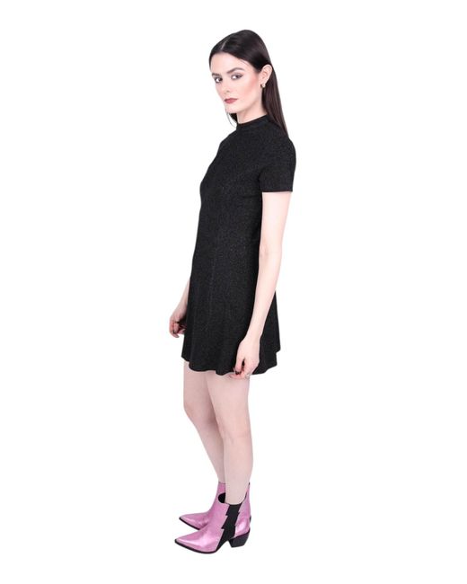Any Old Iron Black Shiny Short Mini Dress