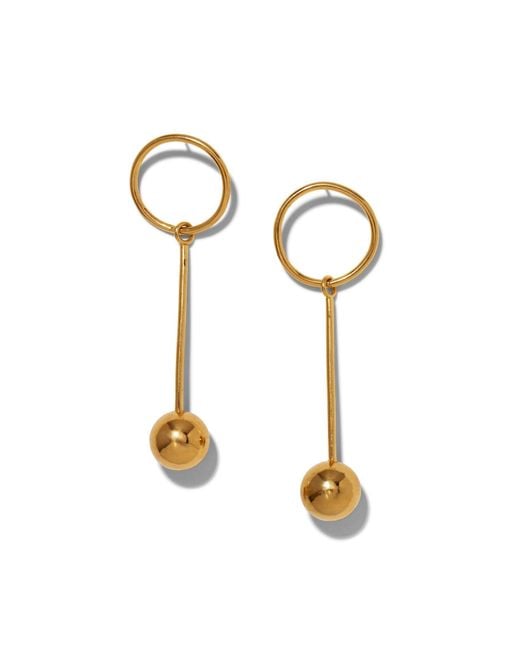 Jaredjamin Metallic Orbita Pendulum Post Earrings