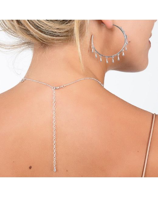 Lucy Quartermaine Metallic Sterling Mini Drop Choker Style Necklace