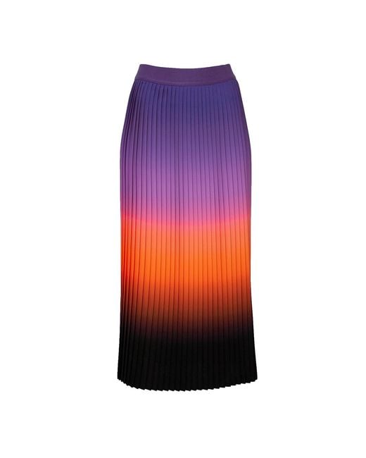 Lalipop Design Purple Maxi Pleated Ombre Skirt