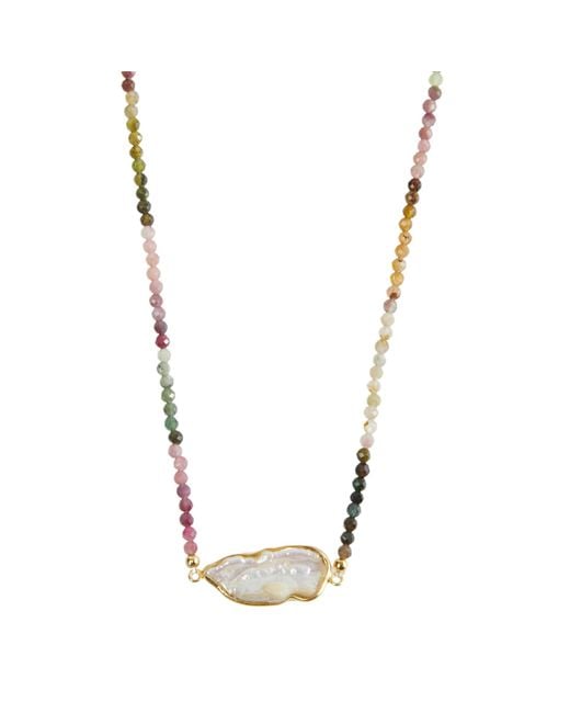 Argento Vivo Metallic The Pearl Bezeled Necklace