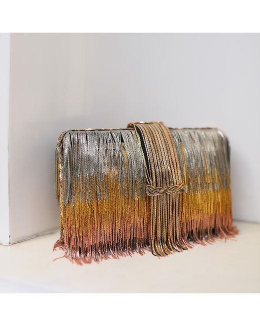 Simitri Green Rose Ombre Chunky Clutch