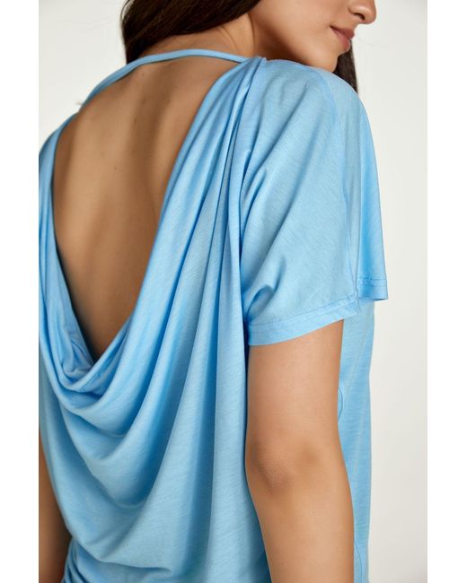 Conquista Blue Sky Drape Back Top