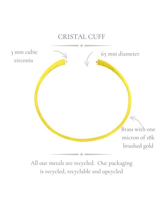 GEM BAZAAR Yellow Cristal Cuff