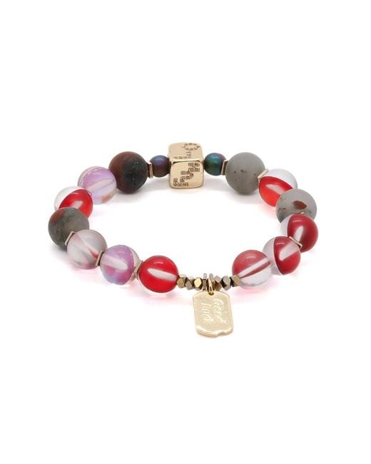Ebru Jewelry Red Good Luck Cat Eye Love Bead Bracelet