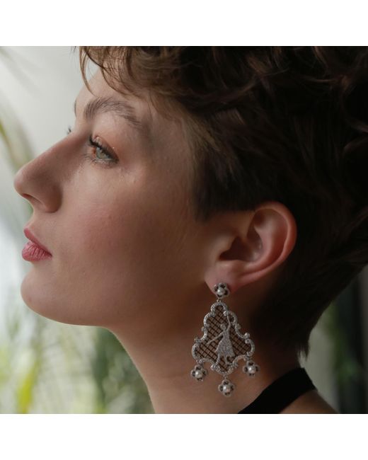 Retro Chic Metallic Nutcracker Earrings