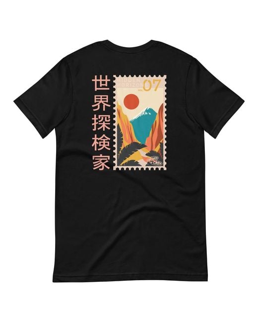 Anchor and Crew Black Hidden Horizons Postmark Organic Cotton T-Shirt