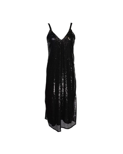 Jennafer Grace Black Sequin Layered Slip Dress
