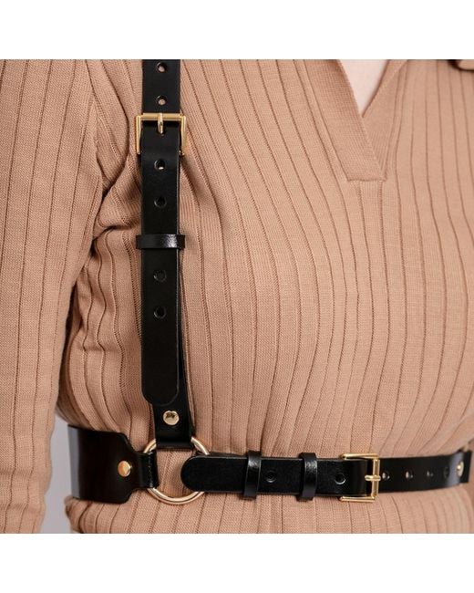 Haute Cuir Blue Leather Body Harness