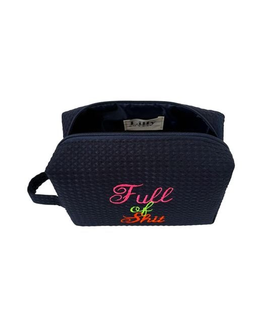 Lilly Loves Blue Full Of Shit Neon Cosmetic Bag