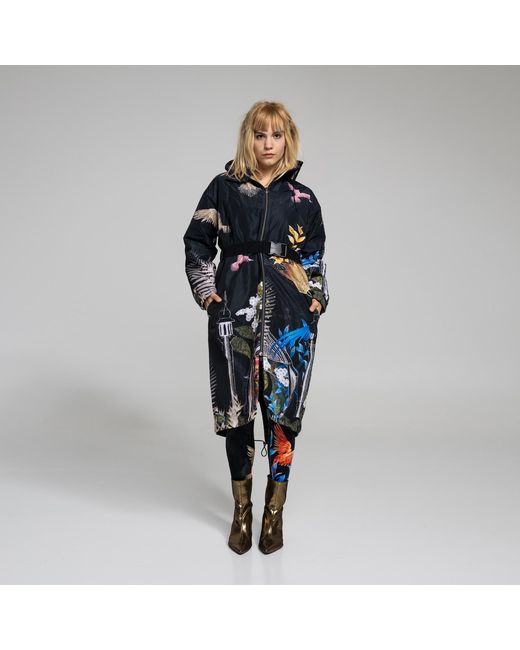 ARTISTA Black Stars Hooded Coat