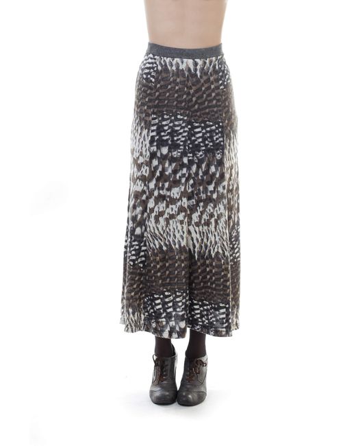 Conquista Multicolor Animal Print Maxi Skirt