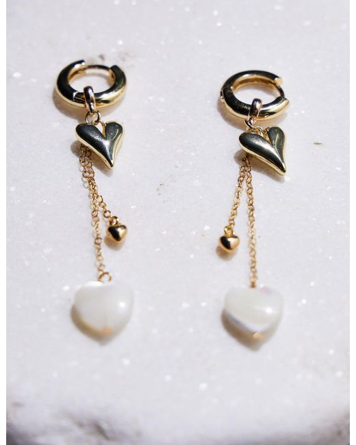 Adriana Pappas Designs Metallic Drops Of Love Earrings