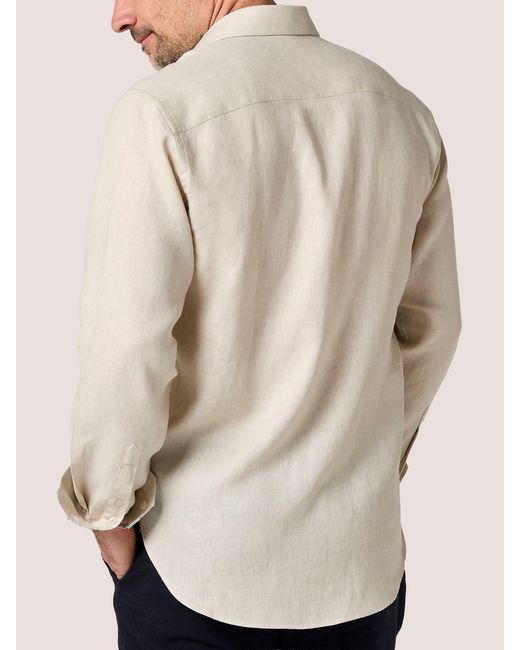 Koy Clothing White Neutrals Sand Linen Shirt for men