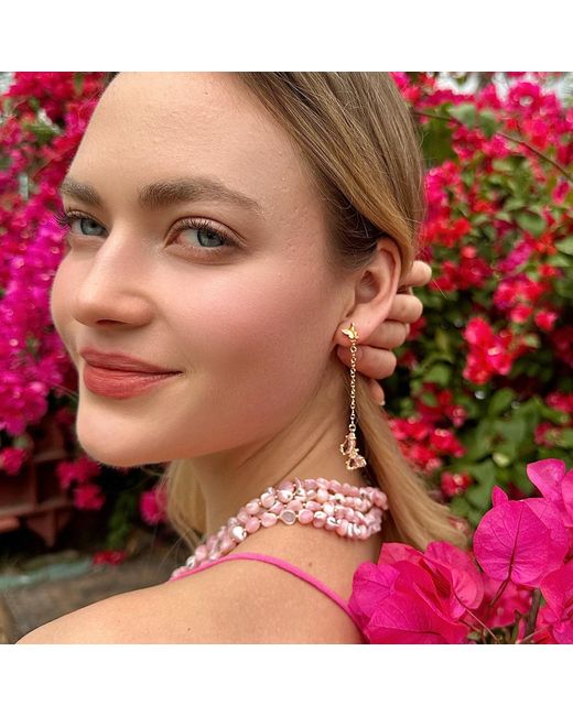 Farra Metallic Asymmetric Crystal Butterfly Earrings